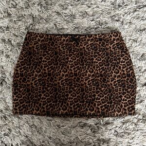 EDIKTED Leopard Patterned Mini Skirt